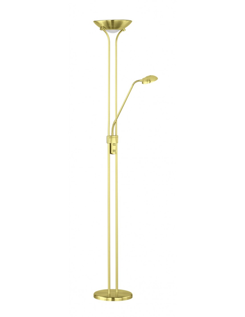 Piantana Spock Led Con Luce Spot da Lettura Dimmerabile Ottone Trio Lighting