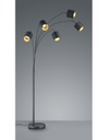 Piantana Tommy Nero 5xE14 Tessuto Nero-Oro H200 cm Trio Lighting