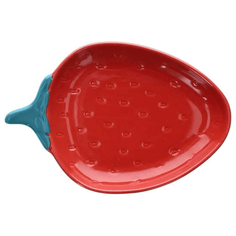 Piatto Fragole 18x12x2,5h cm Stoneware Rosso