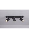 Plafoniera 3 Spot Orientabili Marley Nero Trio Lighting