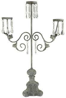 Portacandele Candelabro maxi a 3 braccia hf-2941 cm.41 x 15 h 75