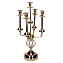 Portacandele Candelabro metallo oro cm 26x26h51