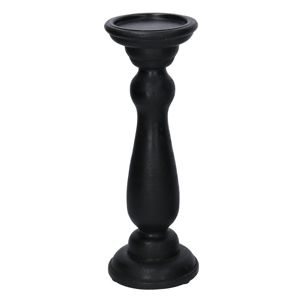Portacandele legno nero cm10h30
