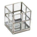 Portacandele silver cm 10x10h12 16 vetri