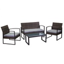 Salotto oregon in polyrattan da pezzi