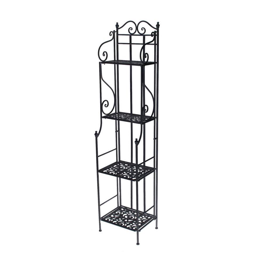 Scaffale metallo jessica nero 4p stretto cm 35x29h158