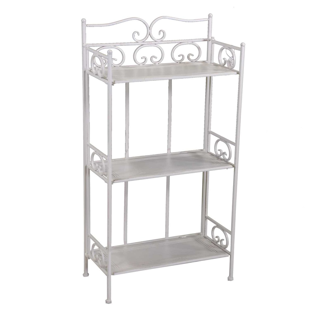 Scaffale metallo new jessica 3 piani bianco brush cm 45x23h90