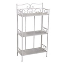 Scaffale metallo new jessica 3 piani bianco brush cm 45x23h90