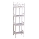 Scaffale metallo new jessica stretto 4 piani bianco brush cm27x23h104