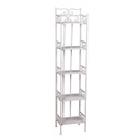 Scaffale metallo new jessica stretto 5 piani bianco brush cm 28x23h132