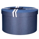Scatola cartone 1-3 blu tondo cm ø21,5h12,5