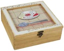 Scatola portathe decoro tazza yo-2527 cm. 24 x 24 h 8,5