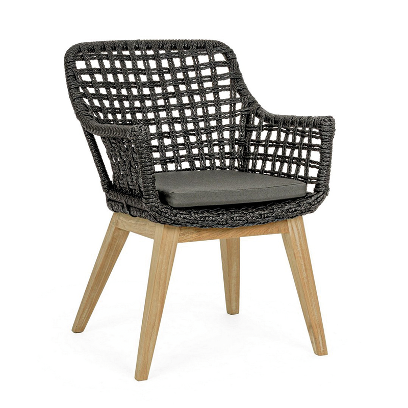 Sedia con braccioli Madison Nera