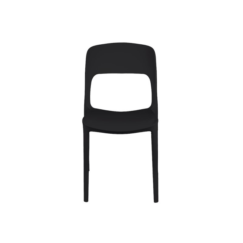 Sedia da giardino in polipropilene Antracite RISTO 47x52x h83 cm