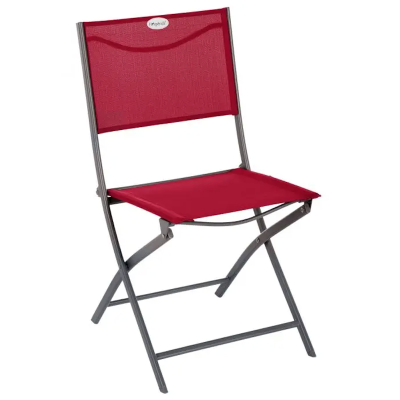 Sedia da giardino pieghevole modula rosso