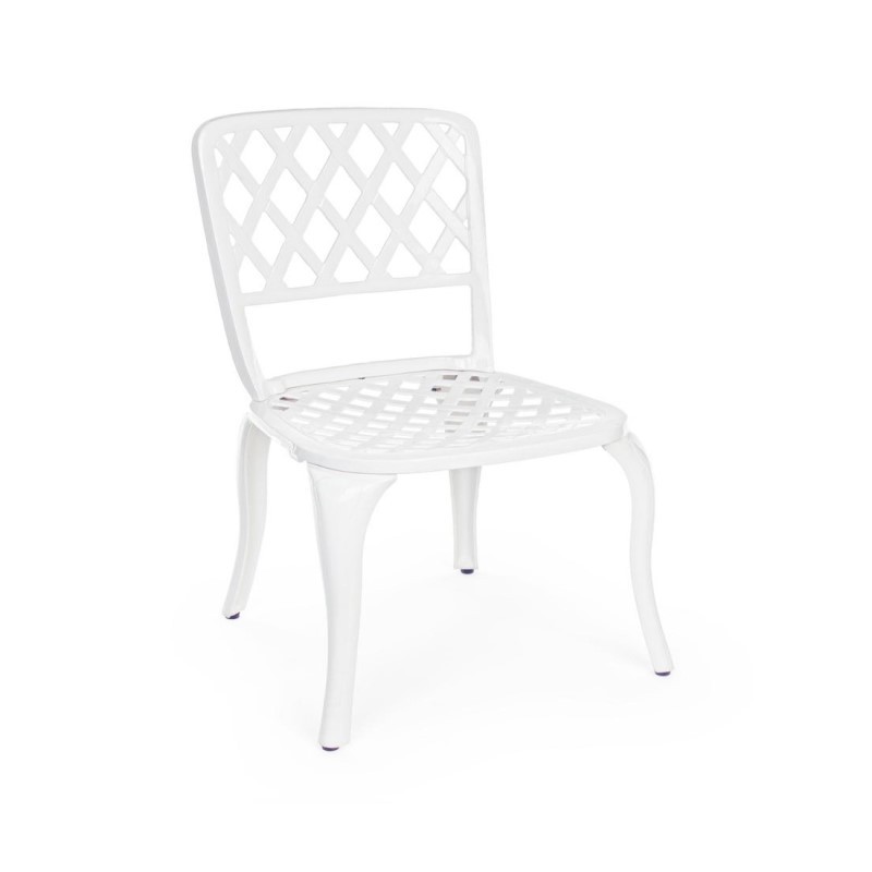 Sedia per esterno in alluminio Bianco FAENZA 44x46x h89 cm