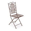Sedia pieghevole in acciaio Marrone MELANIE 38x51x h92 cm