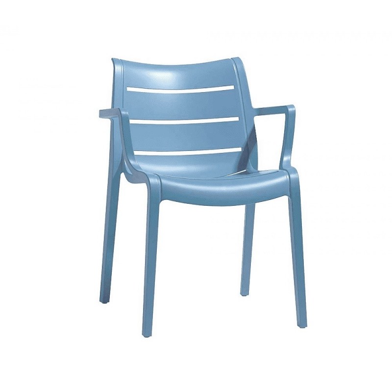 Sedia poltrona in tecnopolimero Sunset Scab azzurro.