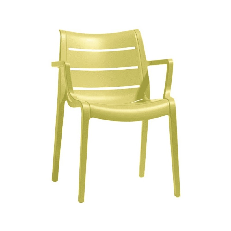 Sedia poltrona in tecnopolimero Sunset giallo Scab