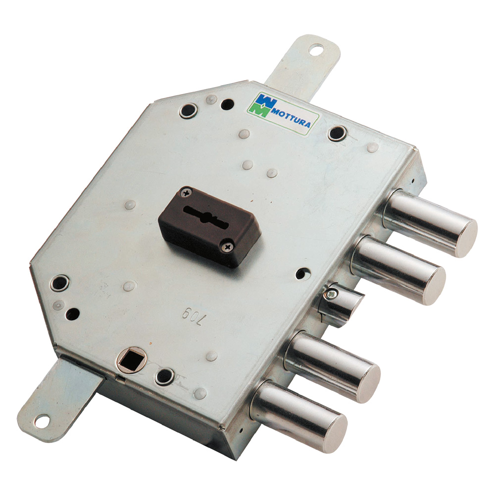 Serratura Da Applicare Triplice Per Porte Blindate Dx E 60 - Mm 132 X 165