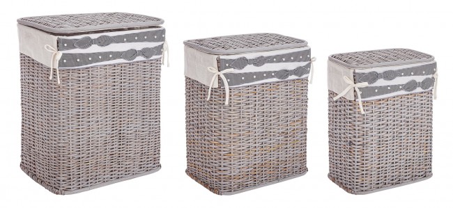 Set3 P.Biancheria Elegantly Rett Grigio