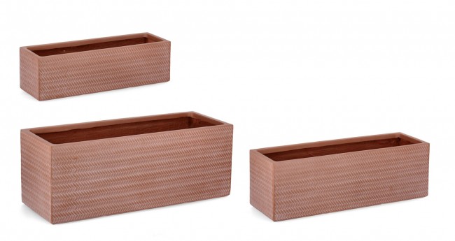 Set3 P.Vaso Tressage Rett Terracotta
