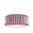 Sospensione 5 Luci Pink Metal in Metallo Cromato Cm. 60 x 13h