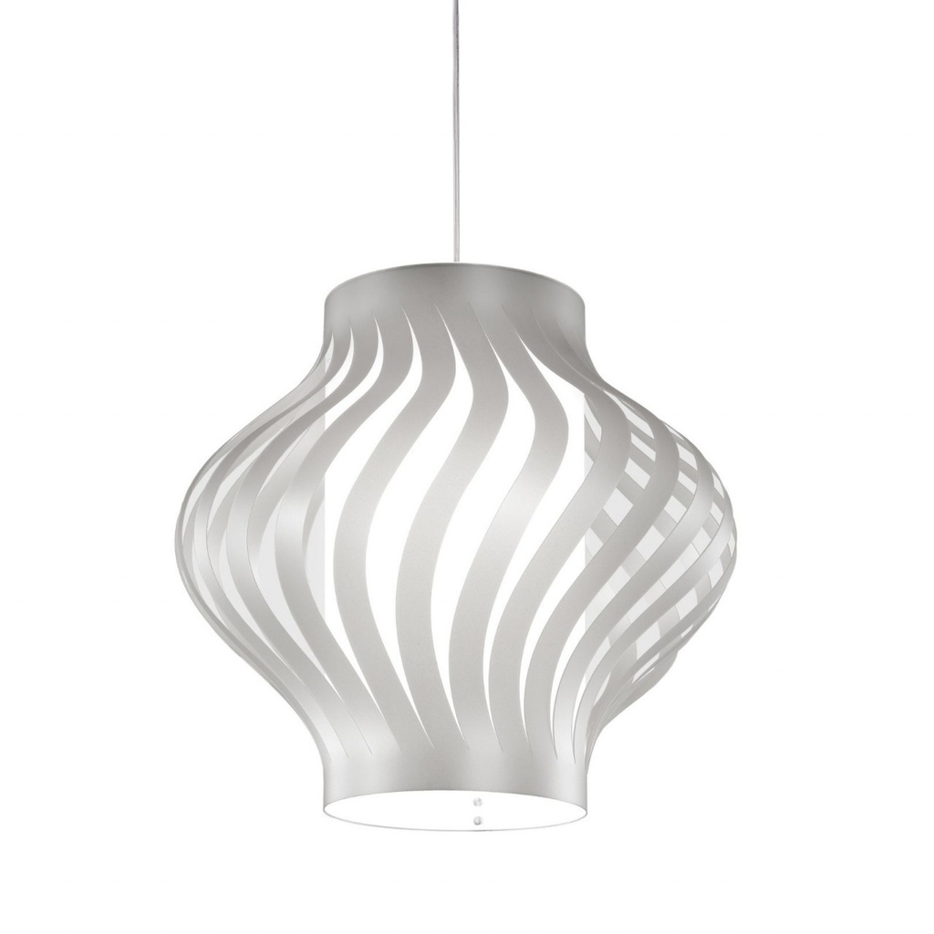 Sospensione Silver in Plastica Bianco Cm. 40 x 39h