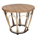 Tavolino legno noce tondo cmø63h50
