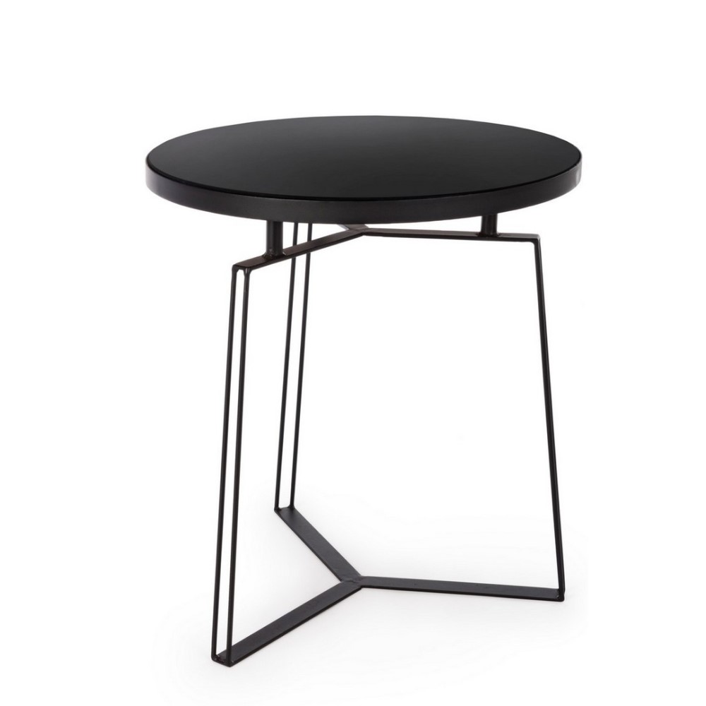 Tavolino nero in metallo stile design