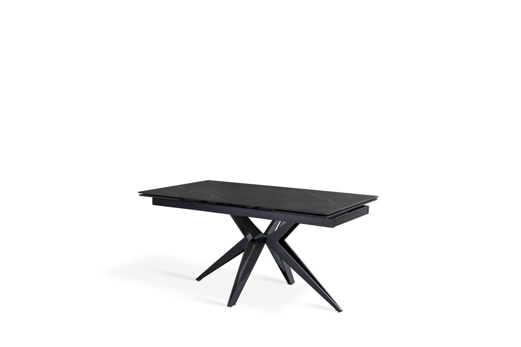 Tavolo allungabile nero opaco 90 cm x 160-240  cm cm H. 76 cm