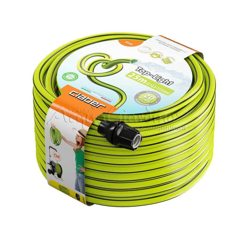 Tubo flessibile Top-Light&amp;nbsp;leggero, anti-strozzatura da 25 mt diametro 1/2&quot;.