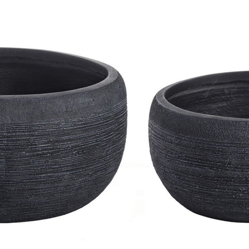 Vaso graffiti ciotola nera S
