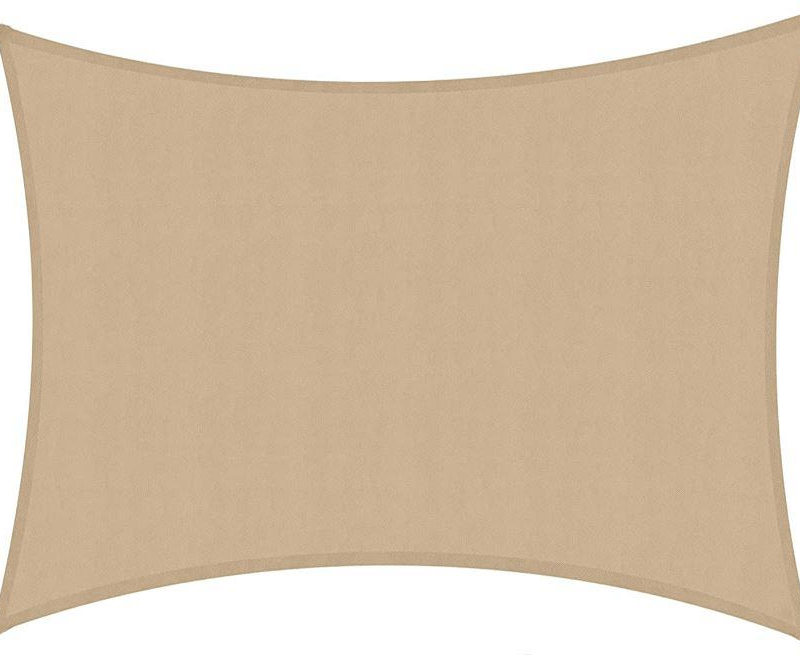 Vela ombreggiante tessuto rettangolare sabbia cm300x300x400