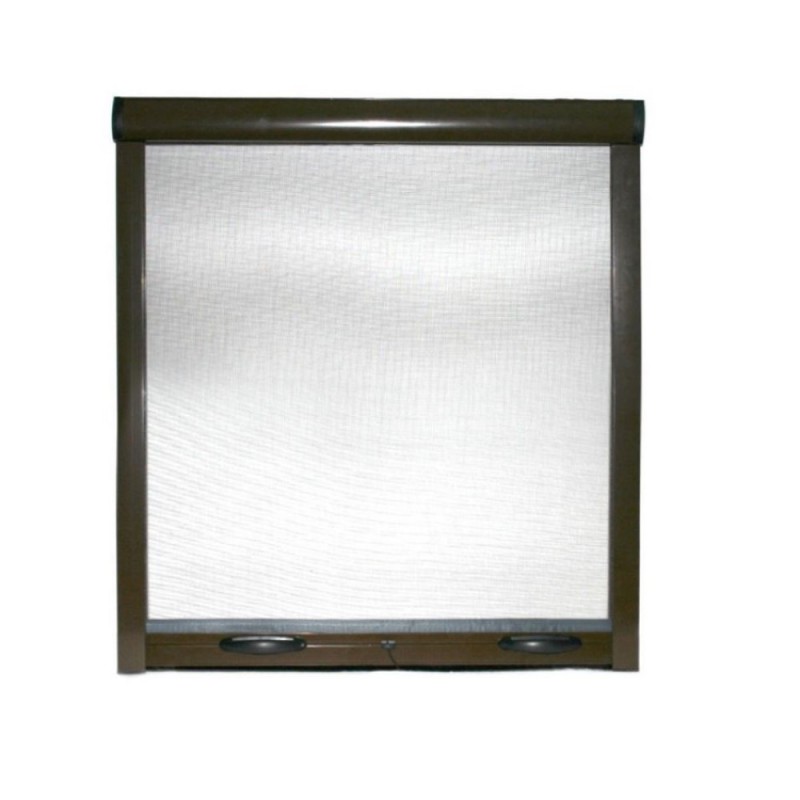 Zanzariera a rullo riducibile per finestra verticale EASY UP Marrone 60x150 cm