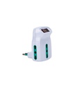 Adattatore triplo FME bianco con interruttore termico 10A &amp;gt; 10/16A 2P+T