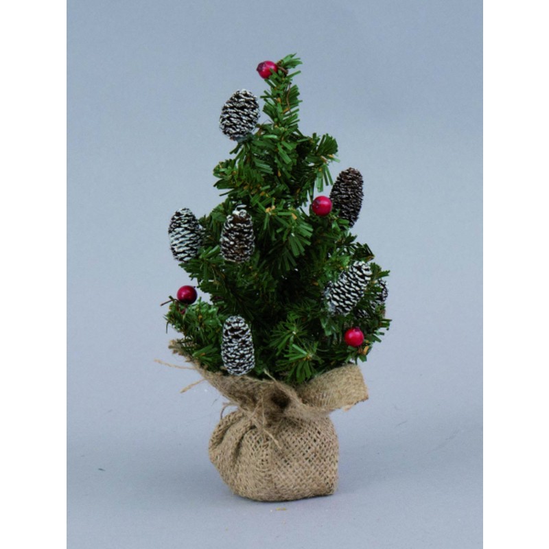 Albero con pigne idea regalo cm 18 pz 1