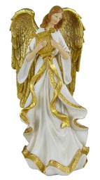 [V6318520000] Angelo resina bianco oro cm18,8x15h37,8