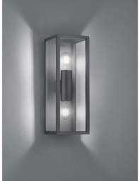 [TRIO201860242] Applique Garonne Antracite Doppia Luce Sopra e Sotto IP44 Trio Lighting
