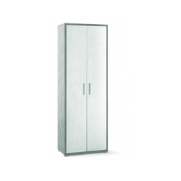 [ADB374CEOSK] Armadio multiuso alto due ante Cemento Bianco 71x41x h199 cm