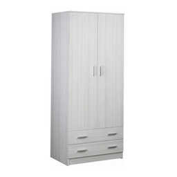 [A45600EUK] Armadio multiuso due ante due cassetti Eucalipto 77x52x h182 cm