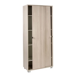 [A798OLOLK] Armadio multiuso due ante scorrevoli con ripiani Olmo Chiaro 82x41x h190 cm