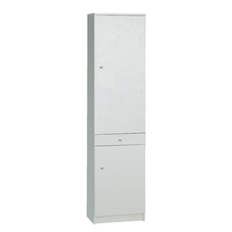 [A45200BIK] Armadio multiuso due ante un cassetto Bianco 46x34x h183 cm