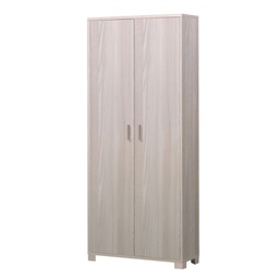 [A747OLOLK] Armadio multiuso slim due ante otto ripiani Olmo Chiaro 83x29x h190 cm