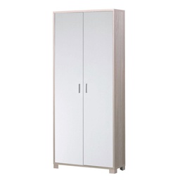 [A747OLBFK] Armadio multiuso slim in legno otto ripiani Olmo Bianco 83x29x h190 cm