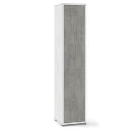 [ADB364OSCEK] Armadio multiuso stretto in legno Bianco Cemento 39x41x h182 cm
