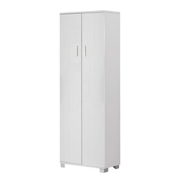 [A668BFBFK] Armadio scarpiera multiuso due ante cinque ripiani Bianco Cenere 62x34x h178 cm