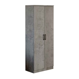 [A17172] Armadio scarpiera multiuso grigio cemento due ante 6 ripiani h.182x71x38 cm