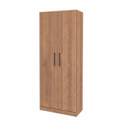 [A12186] Armadio scarpiera multiuso noce country due ante 6 ripiani h.182x71x38 cm