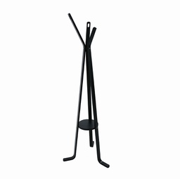 [V4204760000] Attaccapanni a stelo legno nero 3 braccia cm 50h170